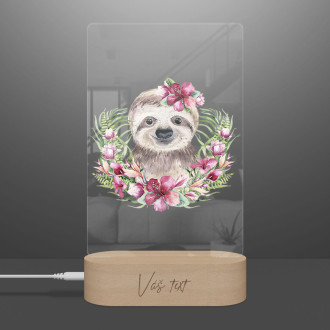 Baby lamp Sloth in flowers