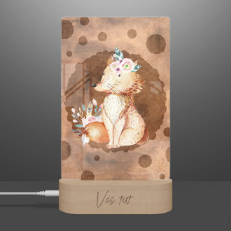 Baby lamp Fox with flowers