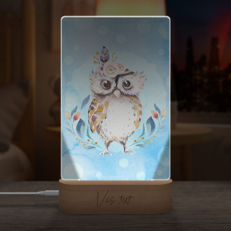 Baby lamp Owl with flowers