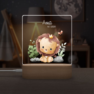 Baby lamp lion in jungle