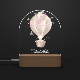 Baby lamp Rabbit in a flying balloon