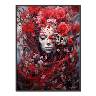 woman covered in flowers 3