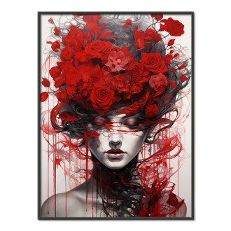 woman floral surrealism