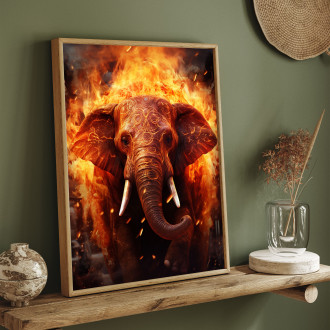 elephant in fire