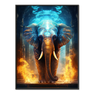 mystic elephant with fire