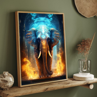 mystic elephant with fire