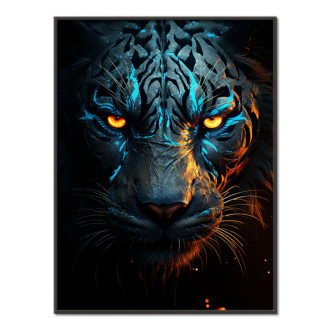 tiger with a orange eyes
