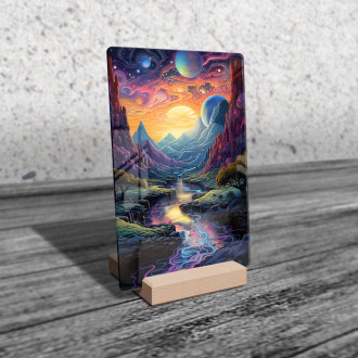 Acrylic glass outer space landscape with a river-gigapixel-standard-scale-6