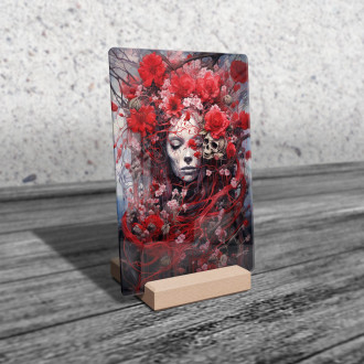 Acrylic glass woman covered in flowers 3
