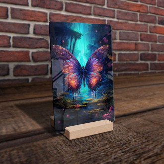 Acrylic glass beautiful dark forest and the colorful butterfly-gigapixel-standard-scale-6