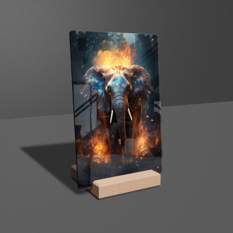 Acrylic glass elephant in fire jungle-gigapixel-standard-scale-6