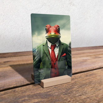 Acrylic glass frog dressed in suit-gigapixel-standard-scale-6