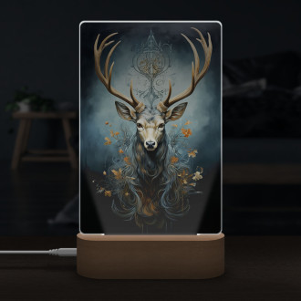 Lamp deer on a hill