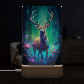 Lamp deer in deep forest