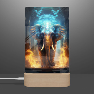 Lamp mystic elephant with fire