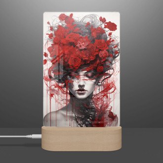 Lamp woman floral surrealism