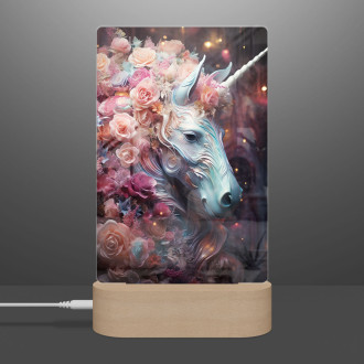 Lamp unicorn covered with flowers 2