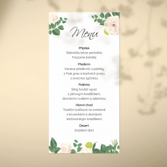 Wedding menu FO1313m