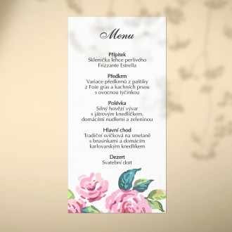 Wedding menu KL1829m