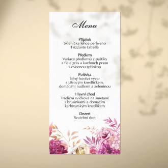 Wedding menu KL1830m