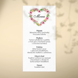 Wedding menu KL1834m