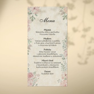 Wedding menu KL1836m