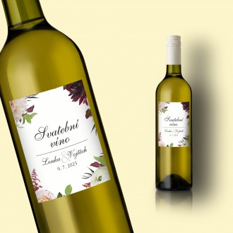 Wedding wine label KL1821v