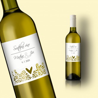 Wedding wine label L2103v