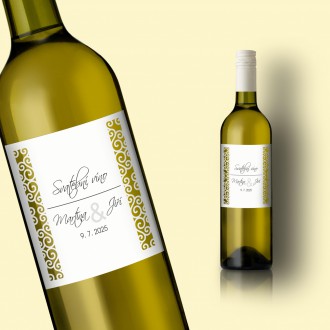 Wedding wine label L2104v