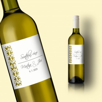 Wedding wine label L2108v