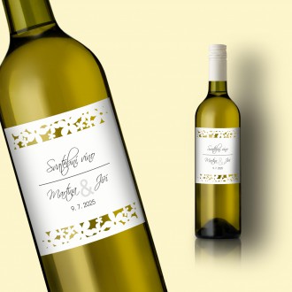 Wedding wine label L2110v