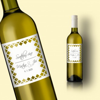 Wedding wine label L2114v