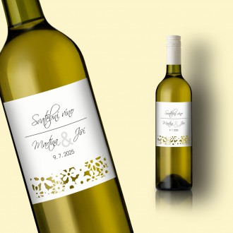 Wedding wine label L2127v