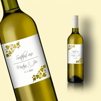 Wedding wine label L2129v