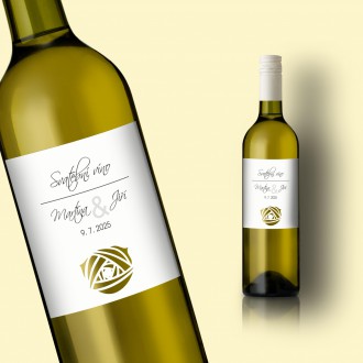 Wedding wine label L2135v