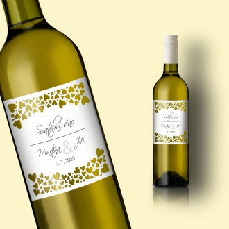 Wedding wine label L2137v