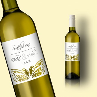 Wedding wine label L2141v
