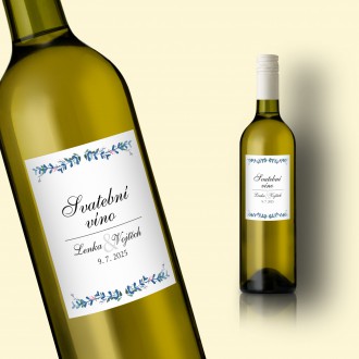 Wedding wine label KL1833v