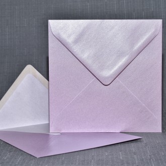 Envelope Square lilac metallic 130mm
