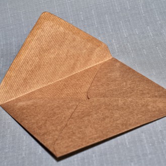 Envelope Square brown stripes 130mm