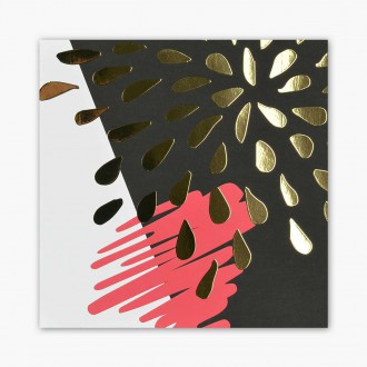 Abstract Art 3D Real Gold Poster