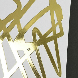 Abstract Art 3 3D Real Gold Poster