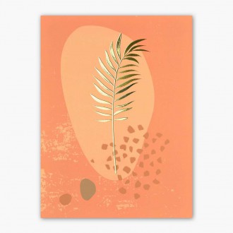 Abstract plants 2 3D Real Gold Poster