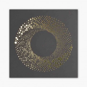 Abstract dotted pattern 3D Real Gold Poster