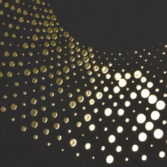 Abstract dotted pattern 3D Real Gold Poster
