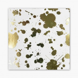 Abstract drops 3D Real Gold Poster