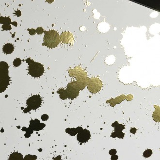 Abstract drops 3D Real Gold Poster