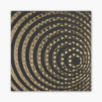 Abstract Ring Spiral 3D Real Gold Poster