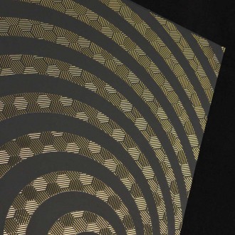 Abstract Ring Spiral 3D Real Gold Poster