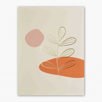 Abstract hand drawn flowers 6 3D Real Gold Poster